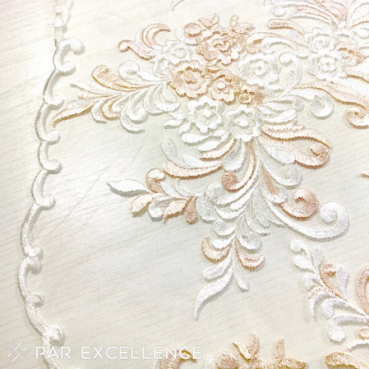 Lace embroidered