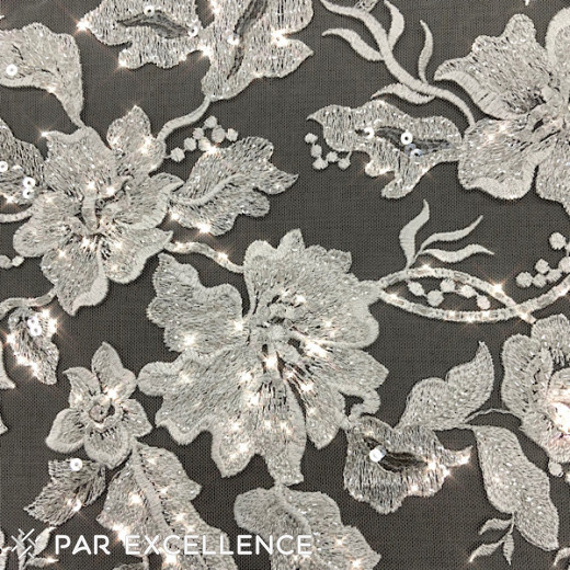 Lace embroidered decorated