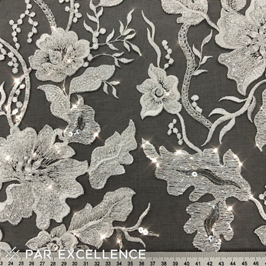 Lace embroidered decorated