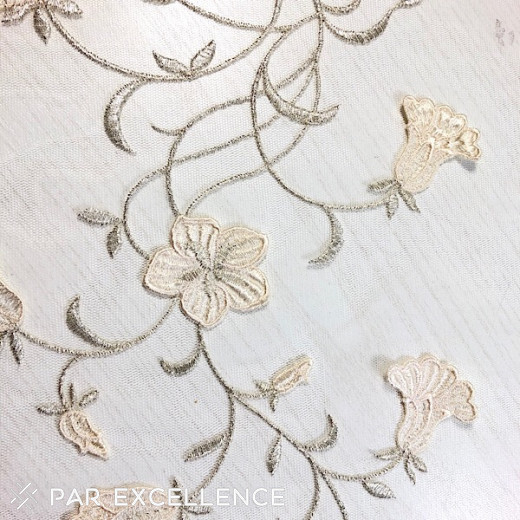 Lace embroidered embellished 3D