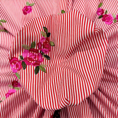 Cotton poplin with embroidery